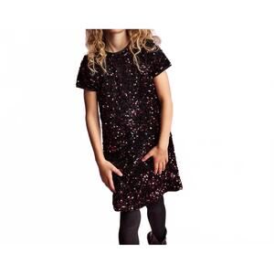 NEW CREAMIE velour sequin dress in burgundy